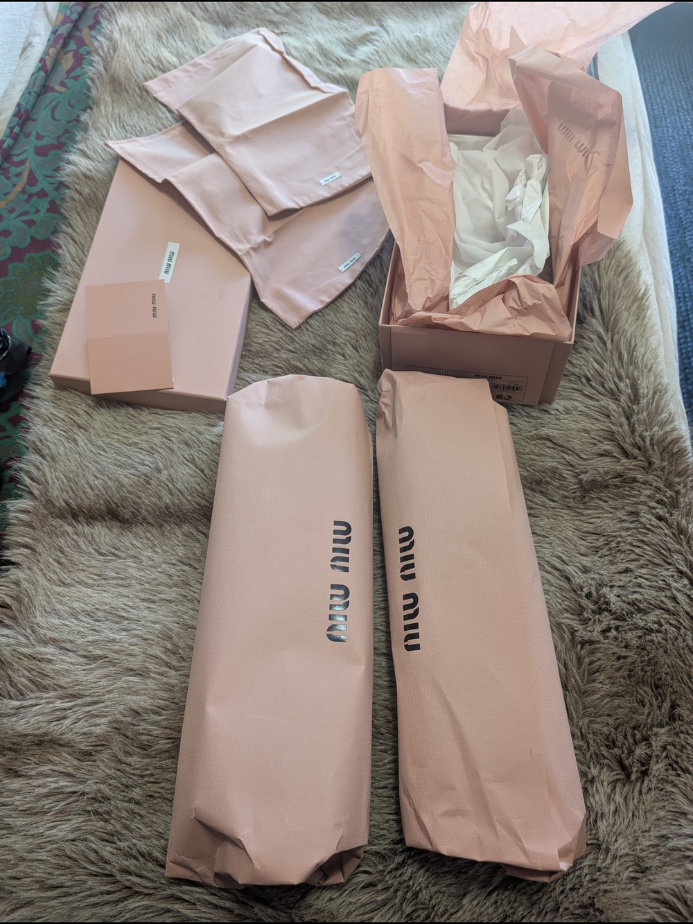Miu Miu Blush Pink Branded Shoe Packaging Set